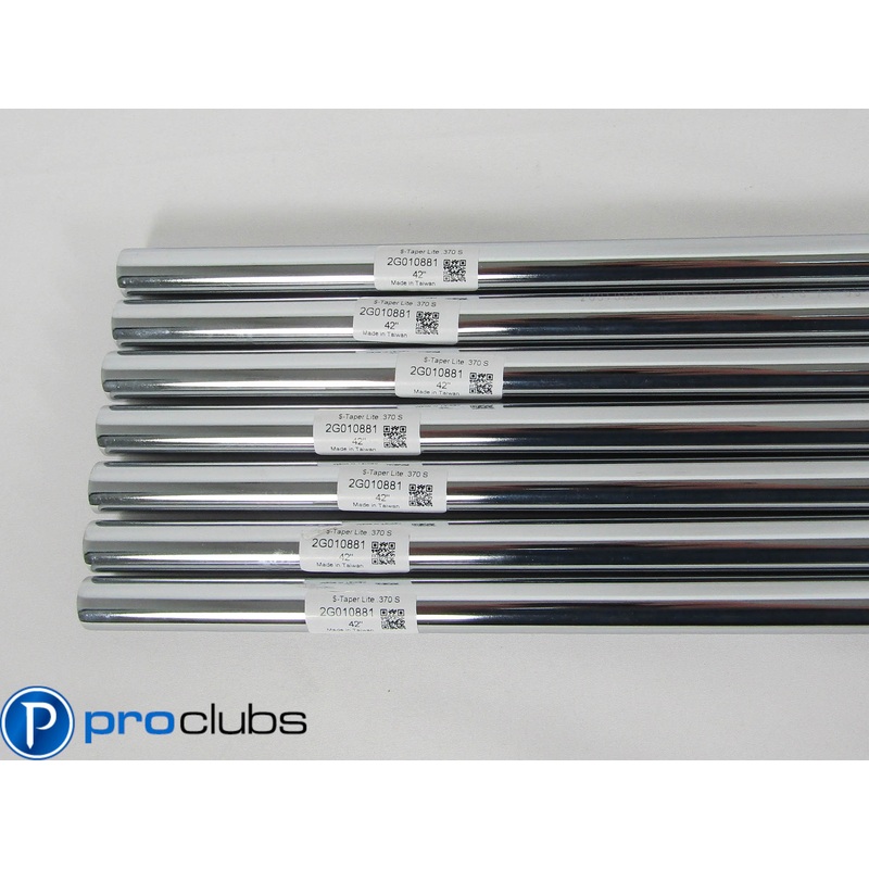 (7) NEW KBS $-TAPER LITE 115G STIFF FLEX STEEL IRON SHAFTS .370 446282 No Labels