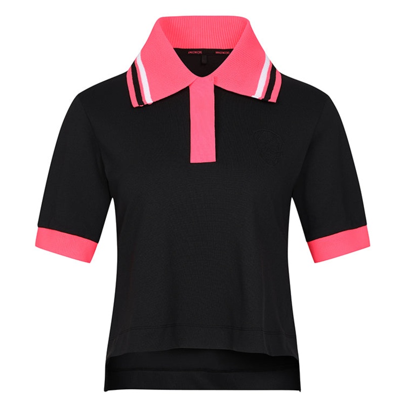 AMAZINGCRE WOMEN FLEX FIT TECH COLLAR T-SHIRTS