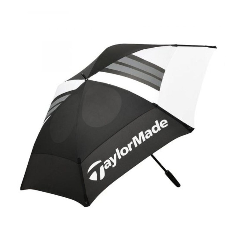 Taylormade 2025 Tour Double Canopy 68″ Umbrella – N384701 – Black/White