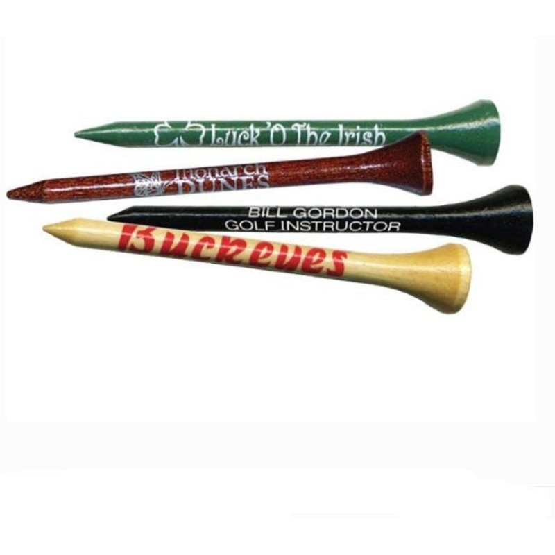Custom Logo Golf Tees – Premium Wood 2 3/4″ – Bags of 10