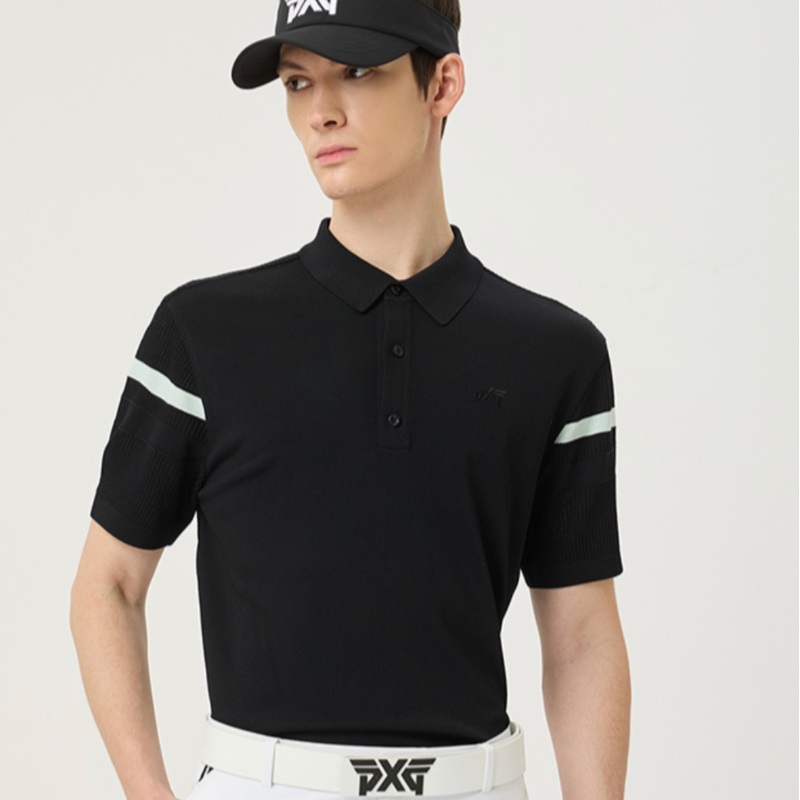 PXG KOREA MEN SUMMER LINE POINT COLLARED SHORT SLEEVE KNIT 1