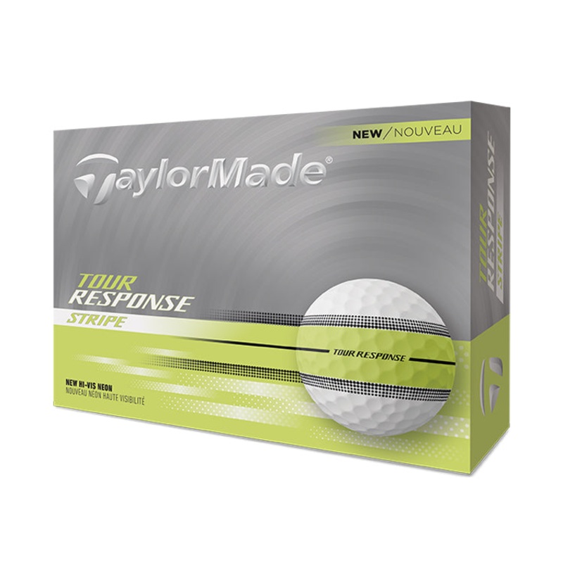 Taylormade Tour Response Stripe Golf Balls – Neon Yellow