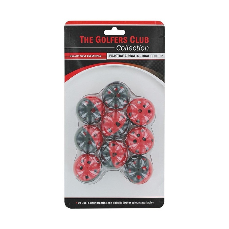 The Golfers Club Airflow Practice Golf Balls – Red/Black