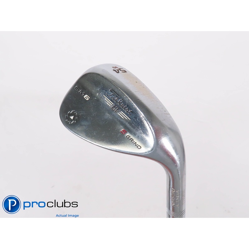 Titleist Vokey SM6 S-Grind 54*(10*) Chrome Wedge – Vokey Wedge Flex – 448724