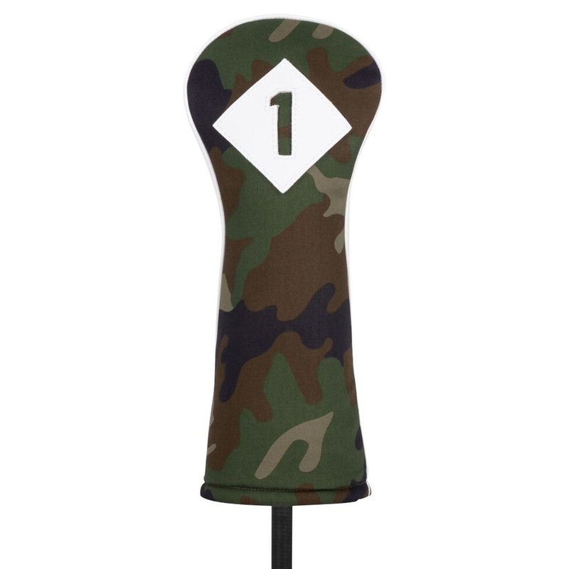 Titleist Woodland Camo 3 Panel Leather & Cotton Twill Headcover