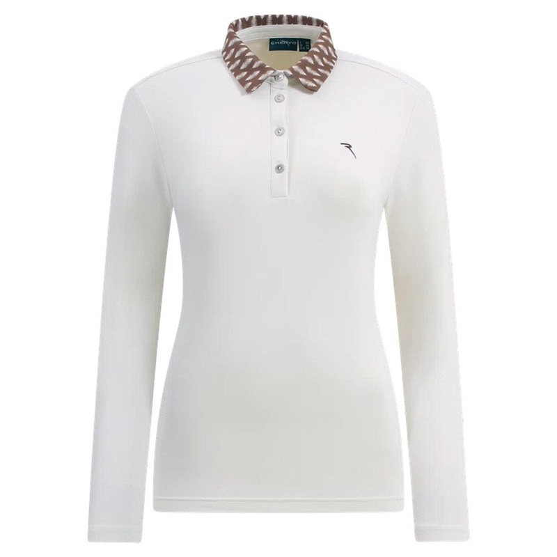 Chervo Affine Longsleeve Golf Polo Beige – FW24 Women