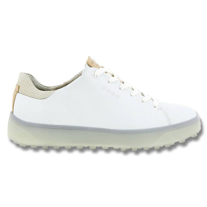 ECCO Tray Laced Spikeless Golf Shoes Bright White Lyra – FW22 Women