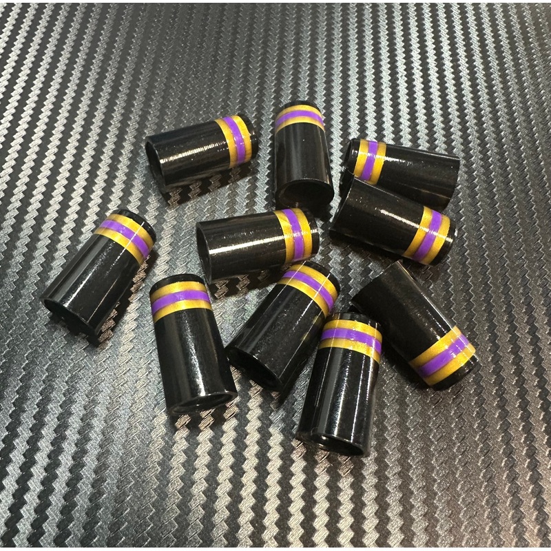 Custom Iron Ferrules 10 Pack – Black/Purple/Gold