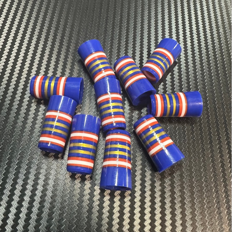Custom Iron Ferrules 10 Pack – Blue/Red/White/Gold