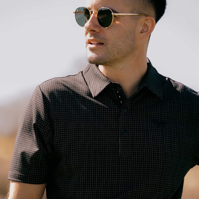 Men’s Crisscross Print Polo