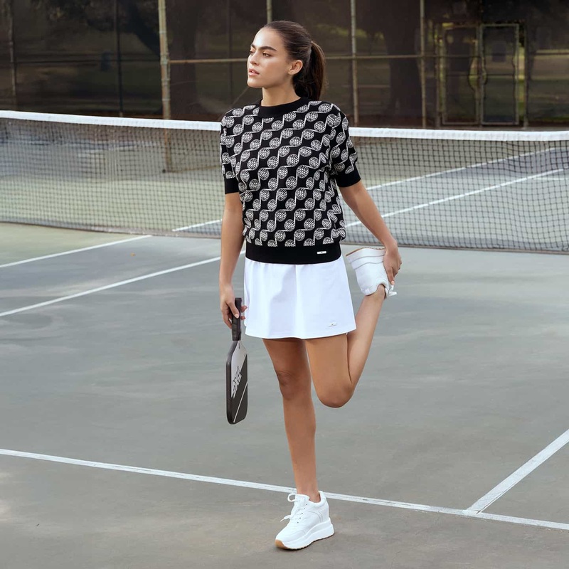 Women’s Golf Ball Motif Knitted Top
