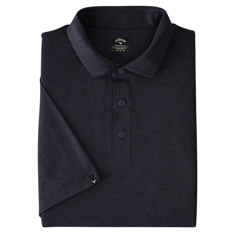 Callaway Premium Fineline Soft Touch Golf Polo Ebony Heather – SS25 Men