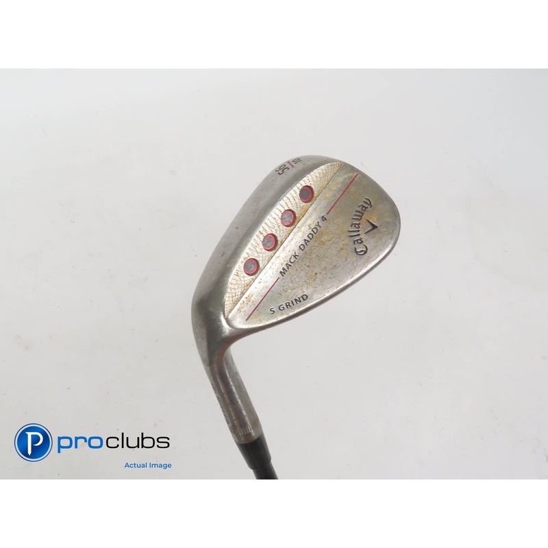 Left Handed Callaway Mack Daddy 4 RAW S-Grind 56*(10*) Wedge – Wedge Flex 354175