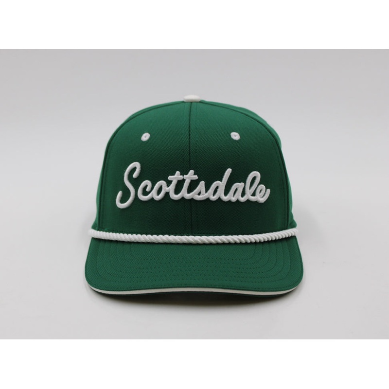 Scottsdale Green Golf Hat with White Letters