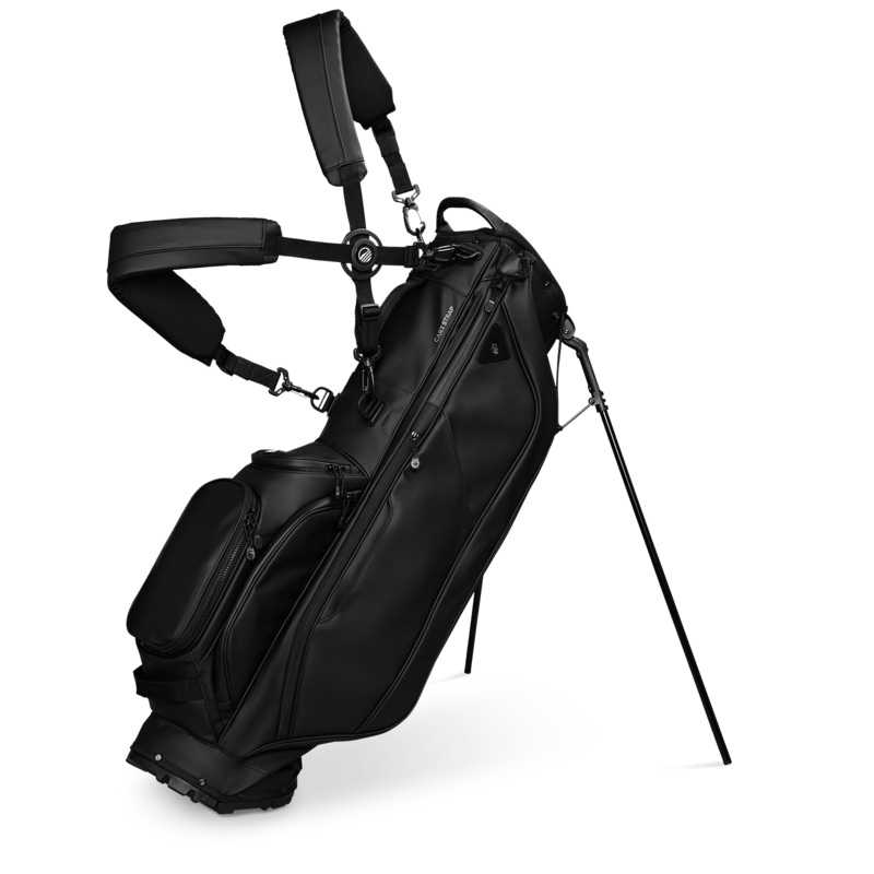 Sunday Golf Ryder S-Class | Black Vegan Leather Full Size Stand Bag