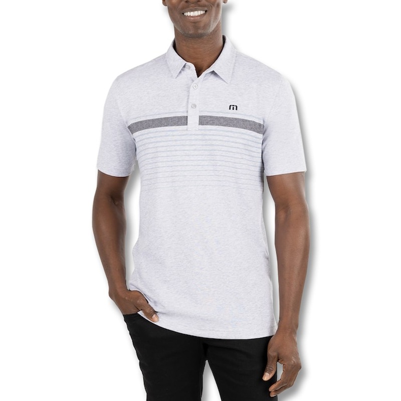 TravisMathew Wildwood Golf Polo Heather Light Gray – FW22 Men