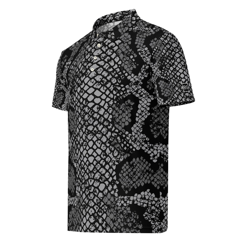 Black Square Golf Slither Mens slim fit polo