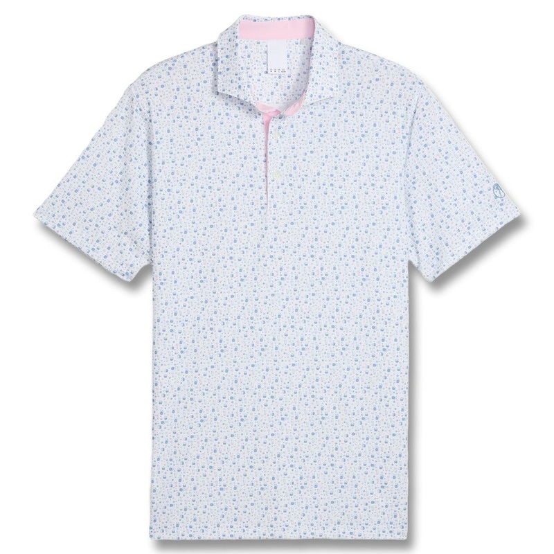 PUMA AP Tea Time Golf Polo White Glow/Zen Blue – SS25 Men