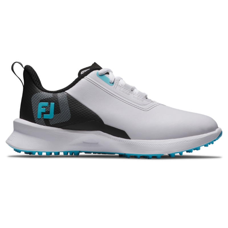 FootJoy Fuel Junior Golf Shoes – White/Black/Blue