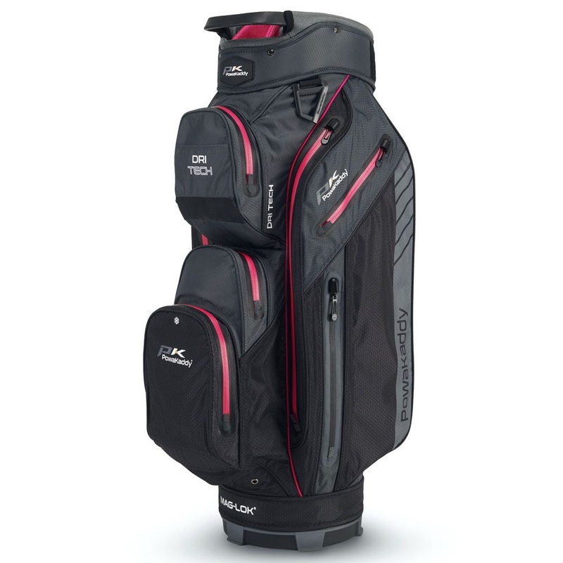 Powakaddy 2024 Dri-Tech Golf Cart Bag – Black/Gunmetal/Pink
