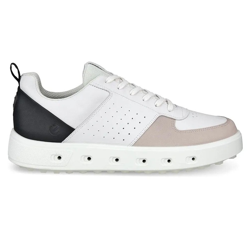 ECCO Street 720 Spikeless Golf Shoes White/Black/Gravel – SS24 Men