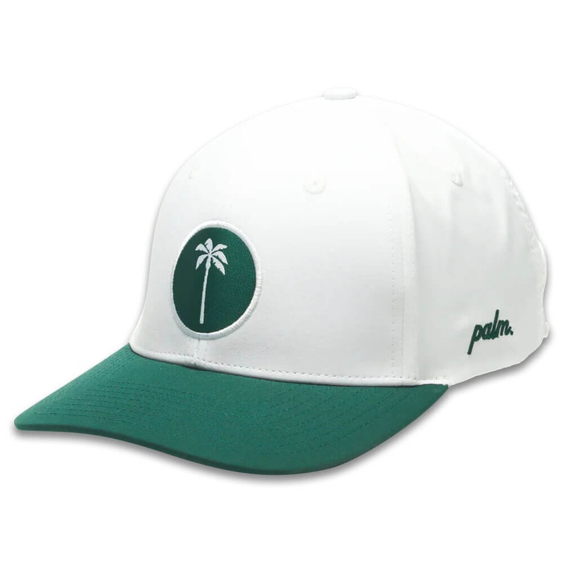 Palm Golf Local Performance Snapback Golf Cap White/Green – SS25 Men
