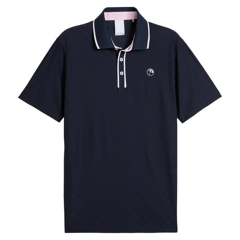 PUMA AP Tipped Jacquard Golf Polo Deep Navy – SS25 Men