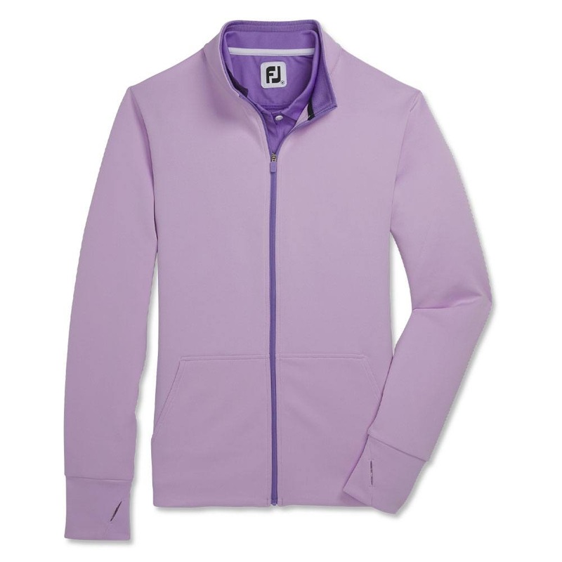 FootJoy Full-Zip Knit Color Block Golf Jacket Purple Cloud – FA23 Women