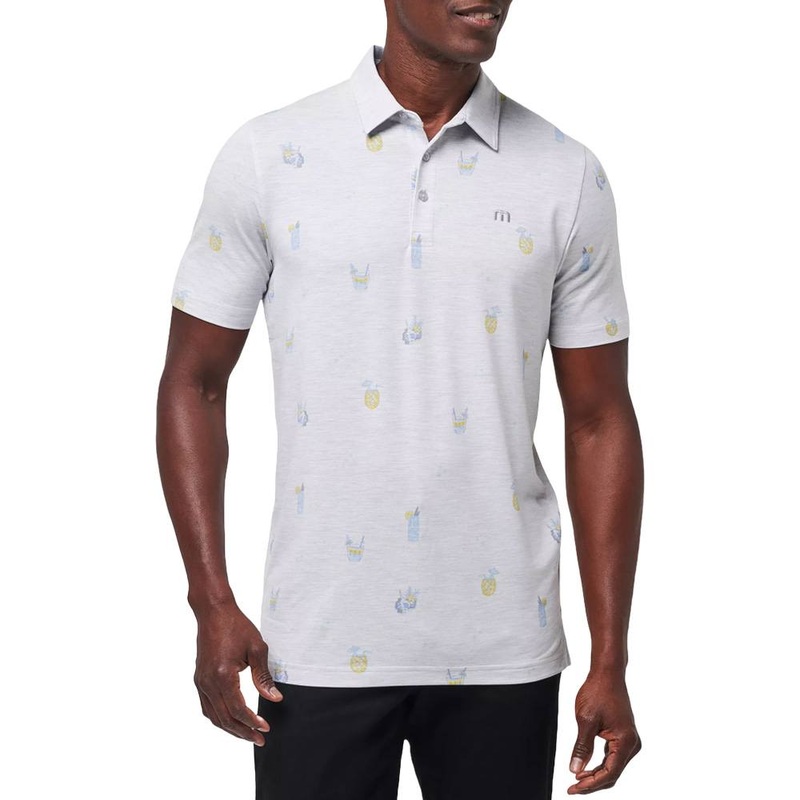TravisMathew Call The Shot Golf Polo Heather Light Gray – SS24 Men