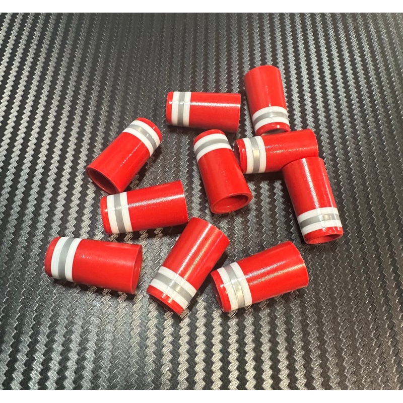 Custom Iron Ferrules 10 Pack – Red/White/Gray