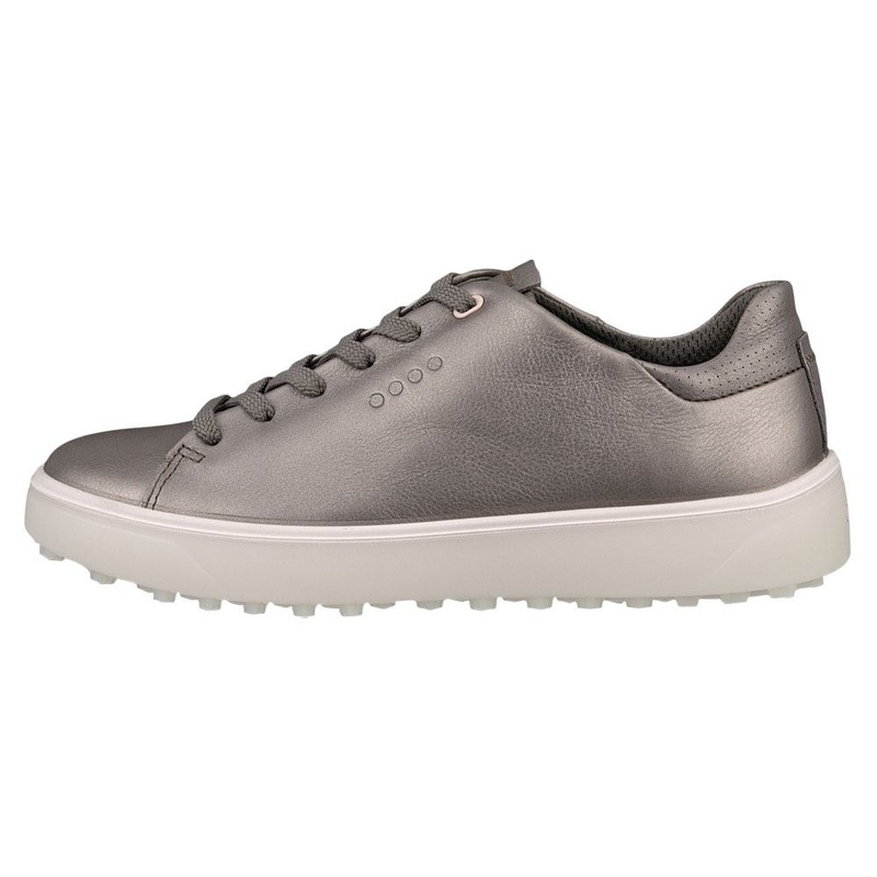 ECCO Tray Laced Spikeless Golf Shoes Warm Gray – FW22 Women