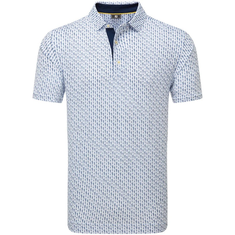 FootJoy Figure Print Lisle Golf Polo Shirt