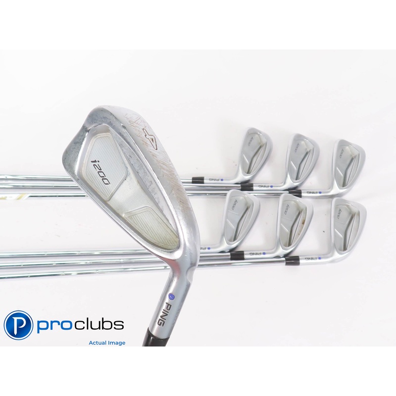 Ping i200 4-PW IRON SET Purple Dot – DG TI AMT X100 X-Flex Steel +1/2″ 448722
