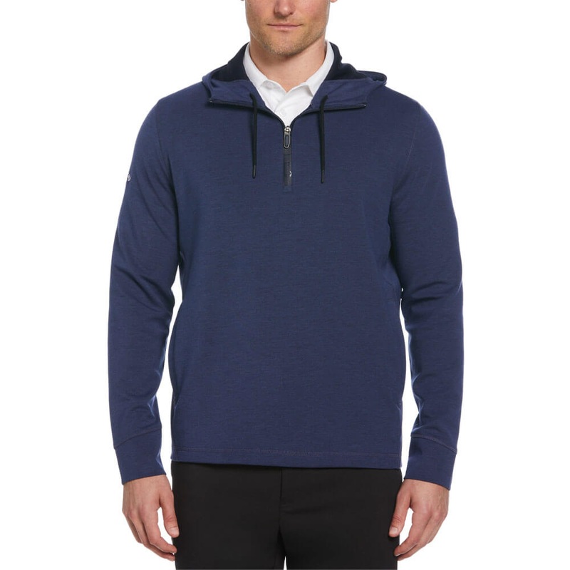 Callaway Premium Aquapel 1/4 Zip Hoodie Golf Jacket Peacoat Heather – SS25 Men