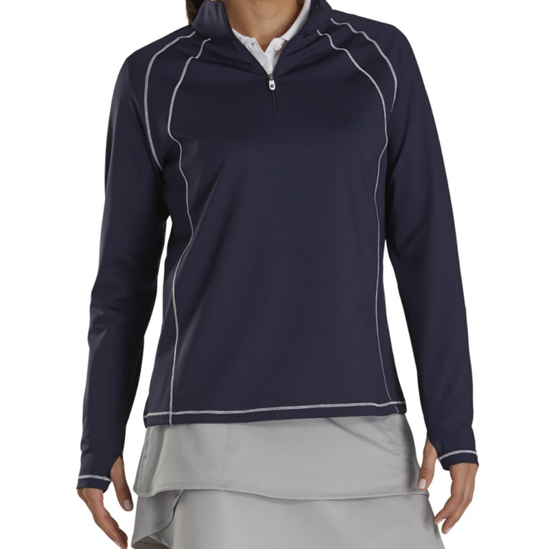 FootJoy 1/4 Zip Jersey Midlayer Golf Pullover Navy – 20 Women