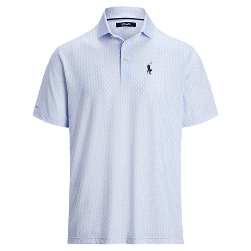 Ralph Lauren Lightweight Airlfow Golf Polo (Golf Club Bags Print) Office Blue – SP25 Men
