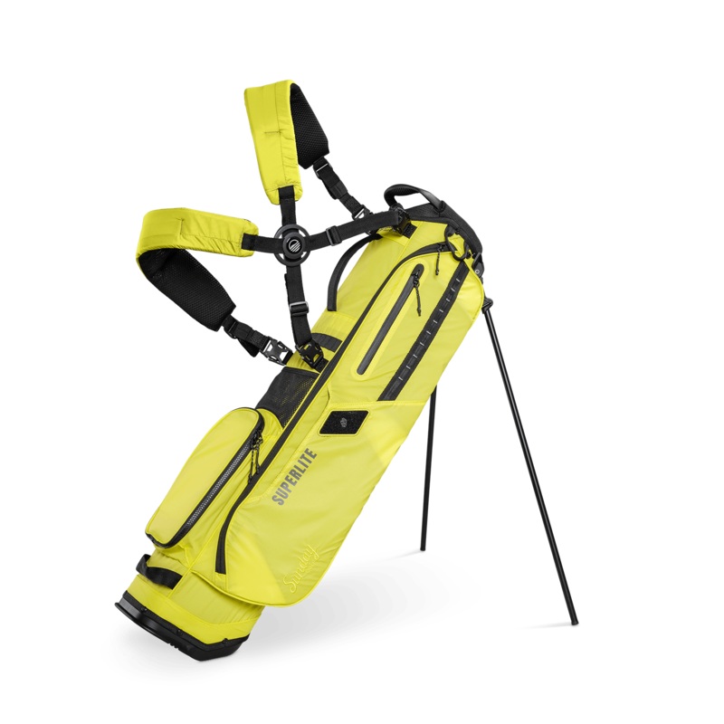 Sunday Golf El Camino Superlite | Neon Yellow Mid Size Stand Bag