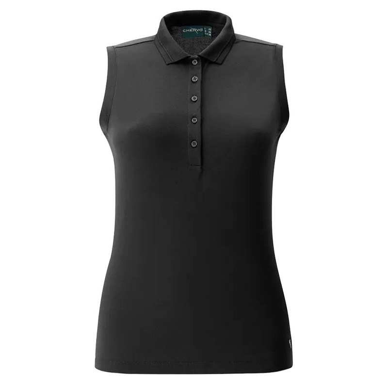 Chervo Aga Sleeveless Golf Polo Perfect Black – SS22 Women