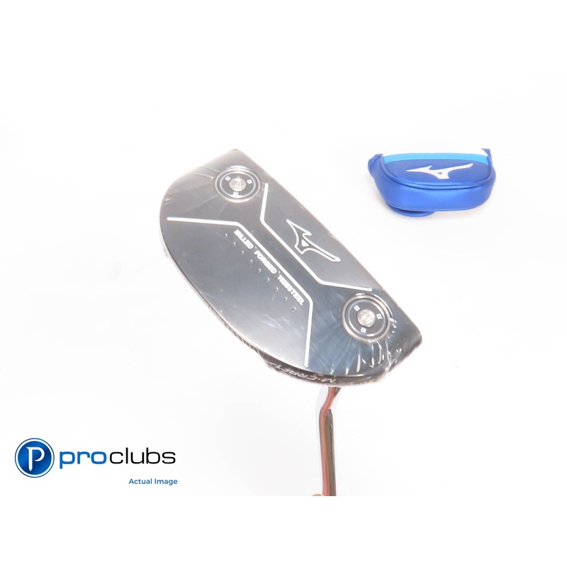 NEW Mizuno M-CRAFT 3 Milled Double Bend Black Ion 34″ PUTTER w/Cover 433713