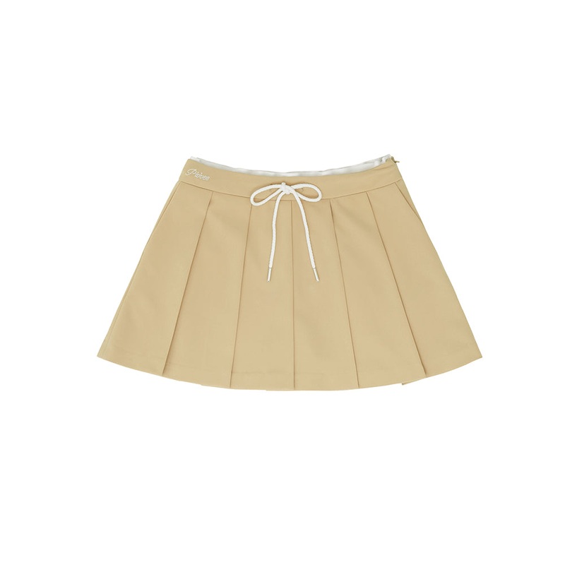 Piv’vee Preppy String Pleated Skirt
