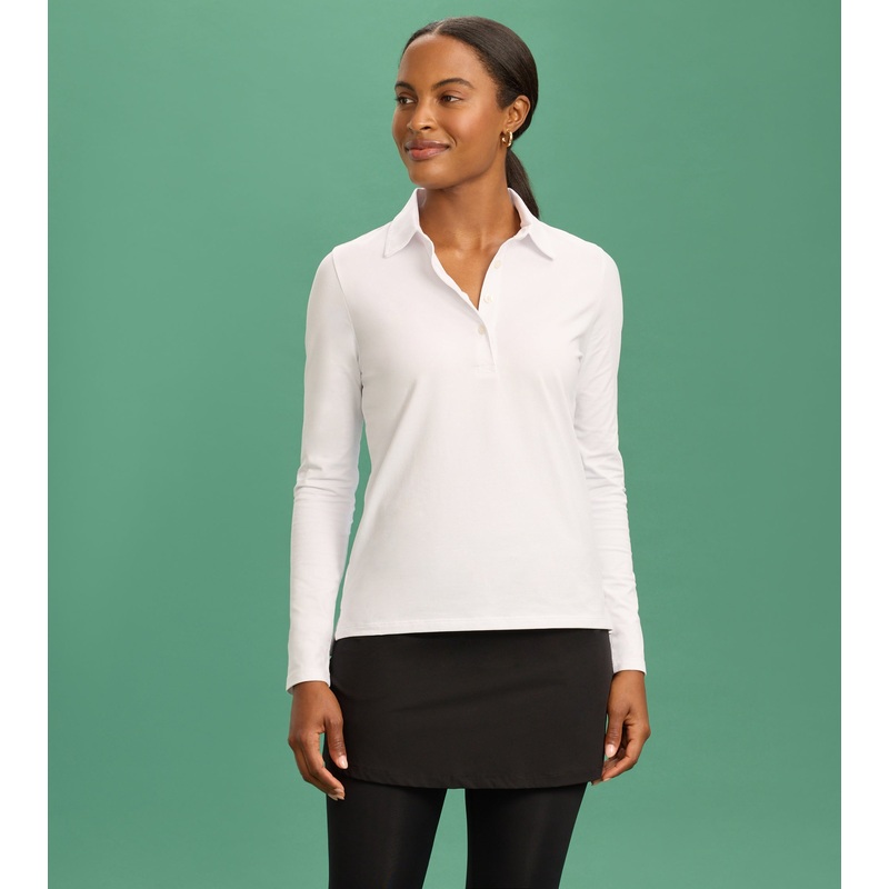 Long Sleeve Stretch Polo