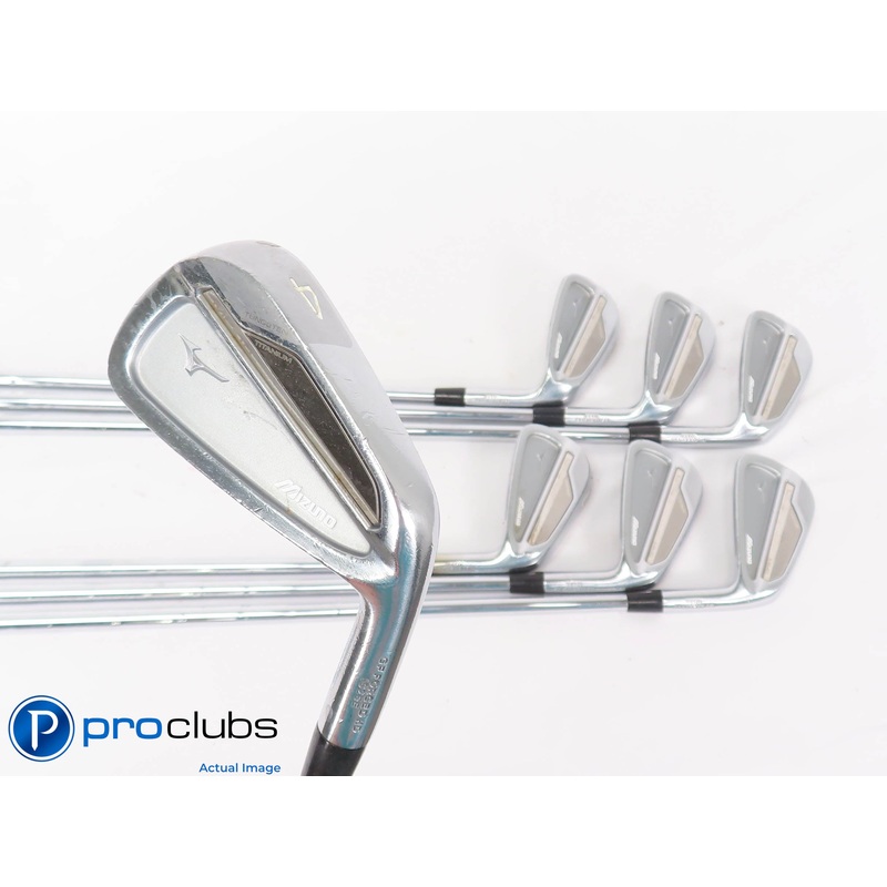 Mizuno MP-18 MMC Titanium 4-PW IRON SET – KBS Tour 120 Stiff Flex +1/2″ 447999