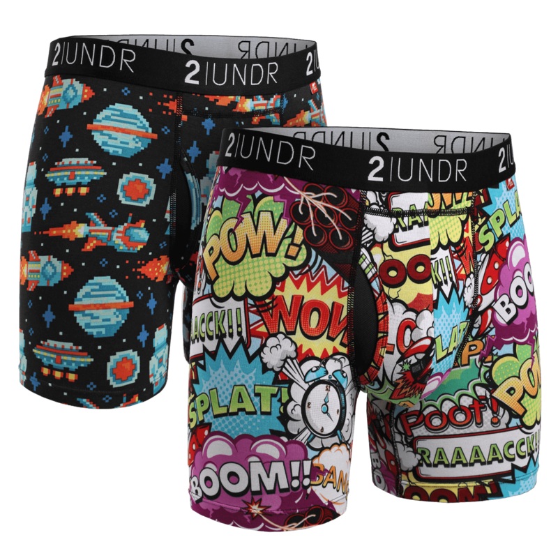 2UNDR 2 Pack – Swing Shift Boxer Brief – Galactica Boom Time