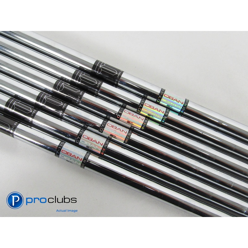 6pc OBAN CT-115 Stiff + Flex Steel Iron Shafts .355″ Taper Tip #445685