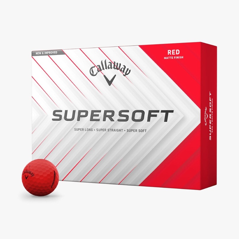 Callaway SuperSoft 2025 Red Golf Balls – 1 Dozen