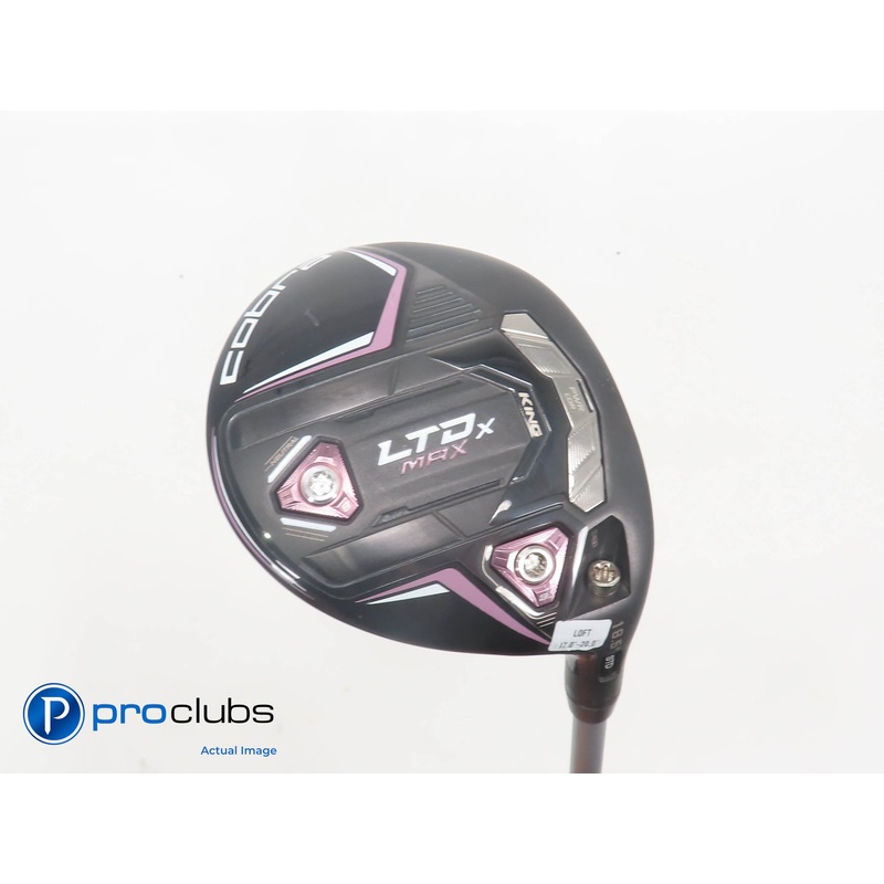 Ladies Cobra KING LTDx MAX 18.5* 3 WOOD Blk/Pink – Aldila 55 Ladies Flex 393665