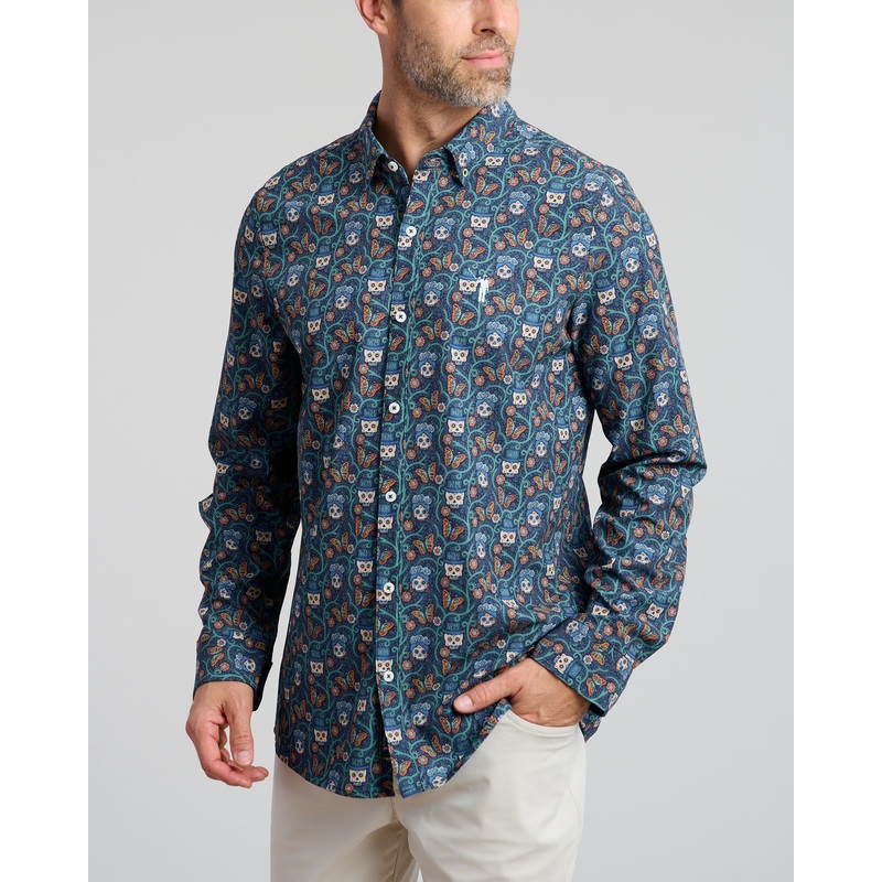 Skulled It Men’s Long Sleeve Button Down