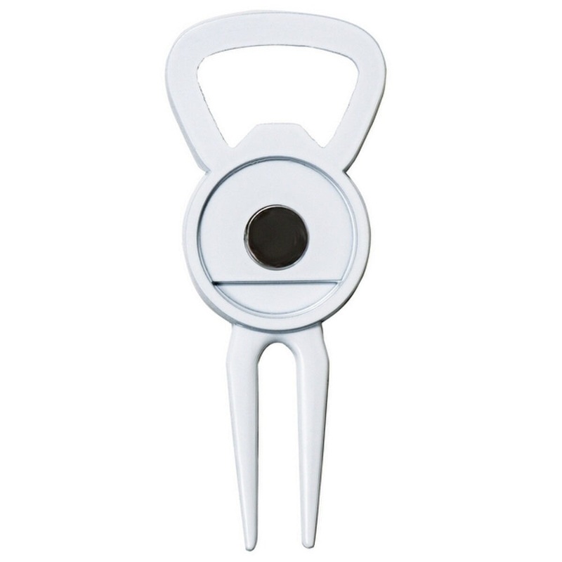 White Bottle Opener Divot Tool