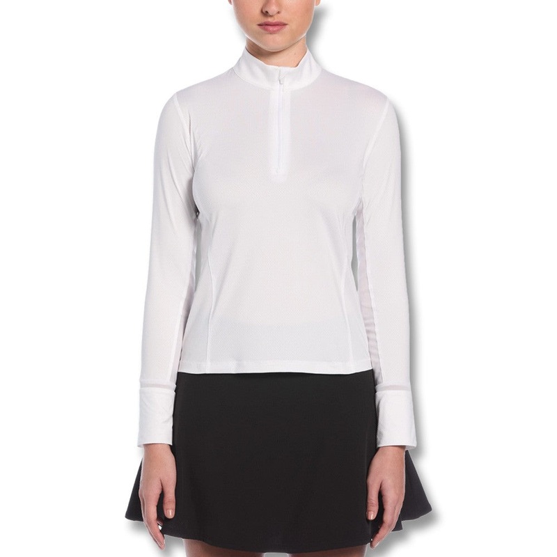 Callaway Waist Length Sun Protection Golf Pullover Brilliant White – SP25 Women