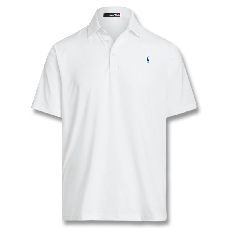 Ralph Lauren Lightweight Airflow Jersey Solid Golf Polo Ceramic White – FW24 Men